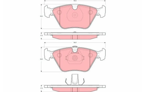 Brake Pad Set, disc brake GDB1619 TRW, Image 2