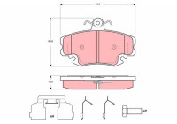 Brake Pad Set, disc brake GDB1635 TRW