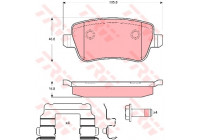 Brake Pad Set, disc brake GDB1638 TRW