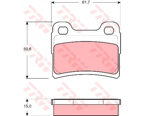 Brake Pad Set, disc brake GDB1639 TRW