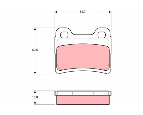 Brake Pad Set, disc brake GDB1639 TRW, Image 2
