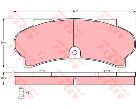 Brake Pad Set, disc brake GDB164 TRW