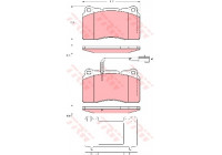 Brake Pad Set, disc brake GDB1645 TRW