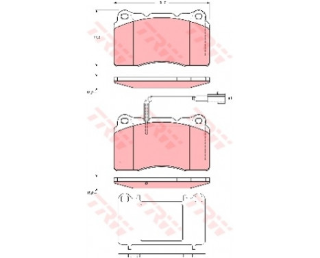 Brake Pad Set, disc brake GDB1645 TRW