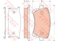 Brake Pad Set, disc brake GDB1661 TRW
