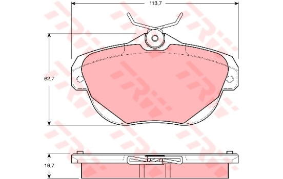 Brake Pad Set, disc brake GDB1664 TRW