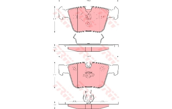 Brake Pad Set, disc brake GDB1675 TRW