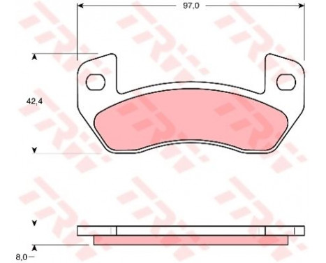 Brake Pad Set, disc brake GDB1680 TRW