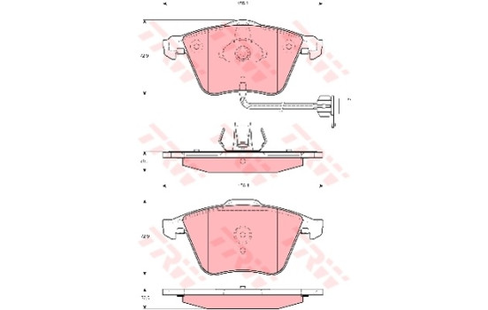 Brake Pad Set, disc brake GDB1689 TRW