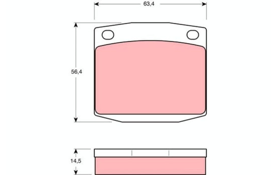 Brake Pad Set, disc brake GDB169 TRW