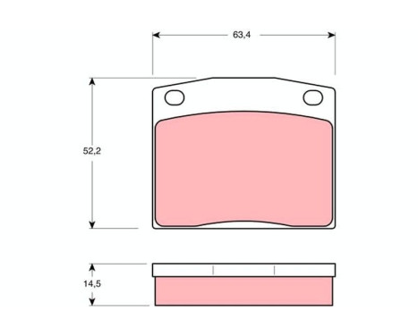 Brake Pad Set, disc brake GDB171 TRW