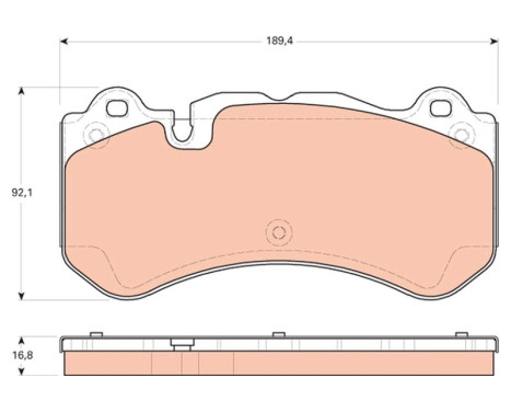 Brake Pad Set, disc brake GDB1710 TRW, Image 2