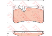 Brake Pad Set, disc brake GDB1711 TRW