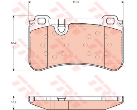 Brake Pad Set, disc brake GDB1711 TRW