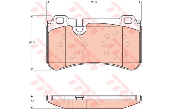 Brake Pad Set, disc brake GDB1711 TRW