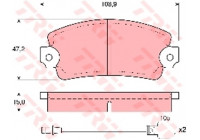 Brake Pad Set, disc brake GDB172 TRW