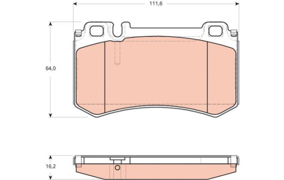 Brake Pad Set, disc brake GDB1735 TRW