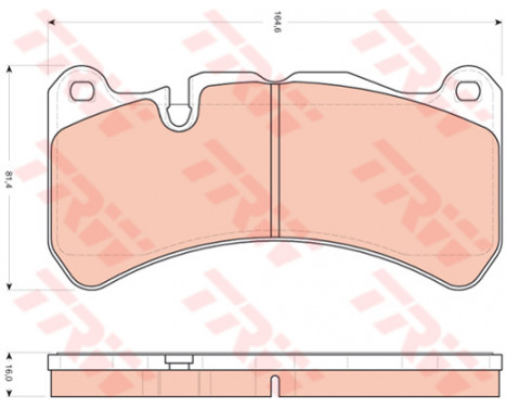 Brake Pad Set, disc brake GDB1739 TRW