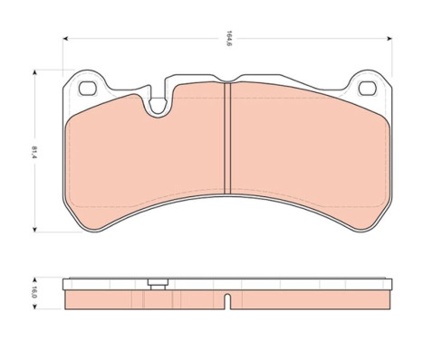 Brake Pad Set, disc brake GDB1739 TRW, Image 2