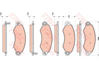 Brake Pad Set, disc brake GDB1744 TRW