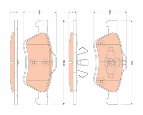 Brake Pad Set, disc brake GDB1752 TRW, Image 2