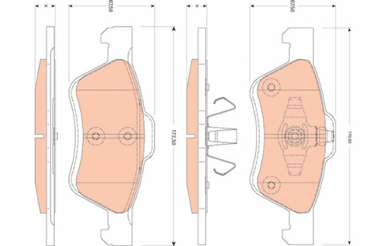 Brake Pad Set, disc brake GDB1752 TRW, Image 2