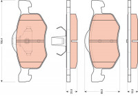 Brake Pad Set, disc brake GDB1753 TRW