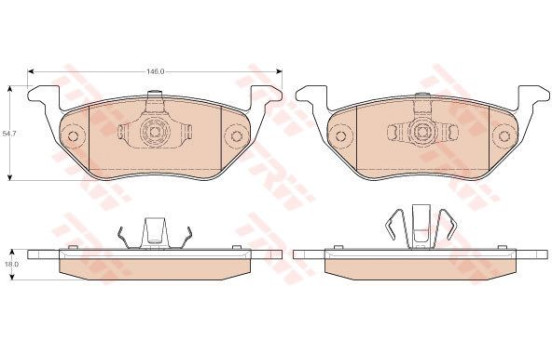 Brake Pad Set, disc brake GDB1754 TRW