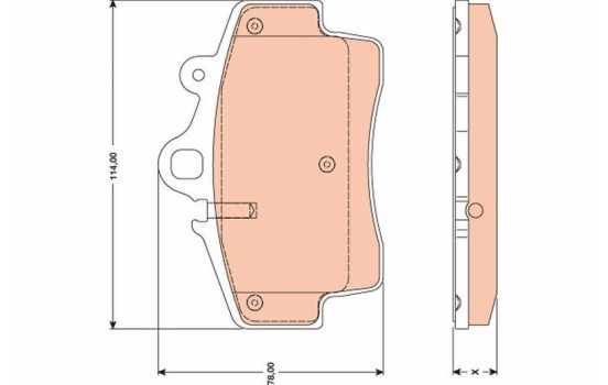 Brake Pad Set, disc brake GDB1756 TRW, Image 2