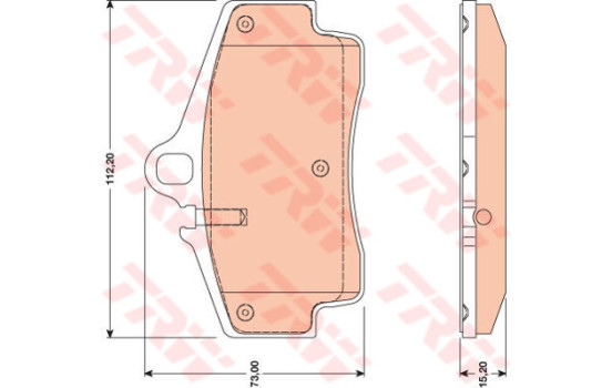 Brake Pad Set, disc brake GDB1757 TRW