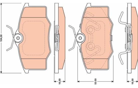 Brake Pad Set, disc brake GDB1759 TRW, Image 2