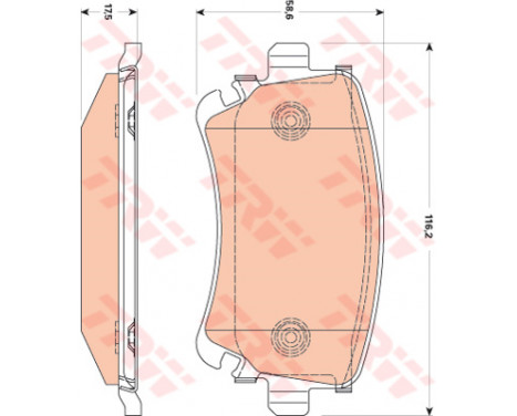 Brake Pad Set, disc brake GDB1769 TRW