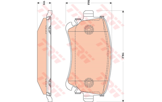 Brake Pad Set, disc brake GDB1769 TRW