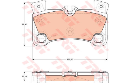 Brake Pad Set, disc brake GDB1775 TRW