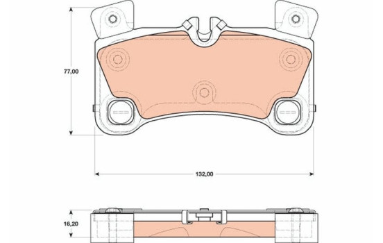Brake Pad Set, disc brake GDB1775 TRW, Image 2