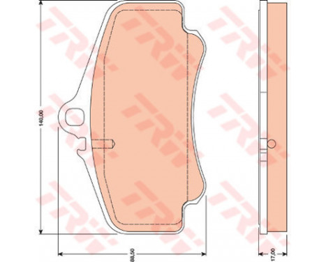 Brake Pad Set, disc brake GDB1777 TRW