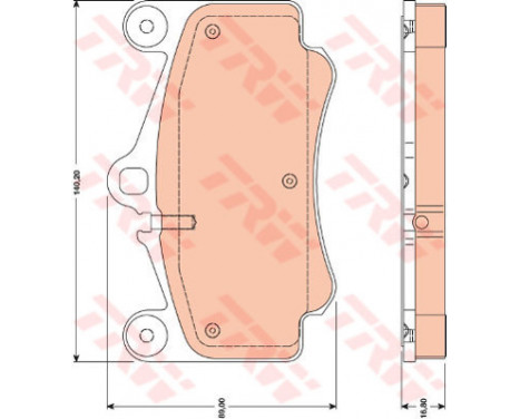 Brake Pad Set, disc brake GDB1778 TRW