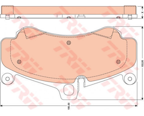 Brake Pad Set, disc brake GDB1779 TRW
