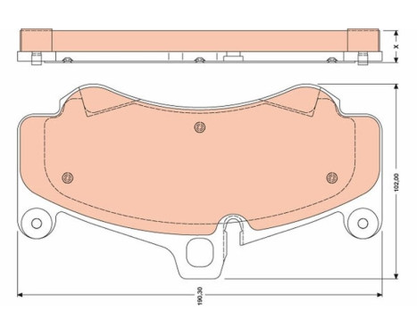 Brake Pad Set, disc brake GDB1779 TRW, Image 2