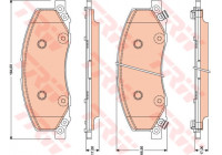 Brake Pad Set, disc brake GDB1781 TRW