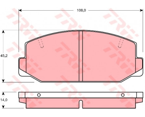 Brake Pad Set, disc brake GDB179 TRW, Image 2
