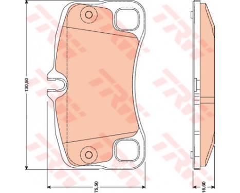 Brake Pad Set, disc brake GDB1792 TRW