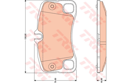 Brake Pad Set, disc brake GDB1792 TRW