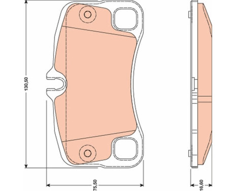 Brake Pad Set, disc brake GDB1792 TRW, Image 2