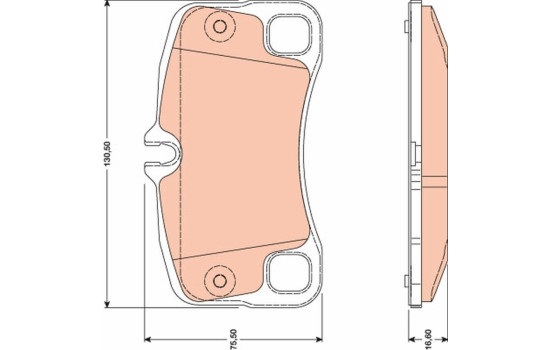 Brake Pad Set, disc brake GDB1792 TRW, Image 2