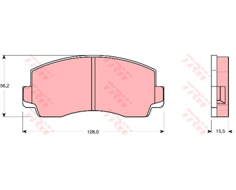 Brake Pad Set, disc brake GDB180 TRW