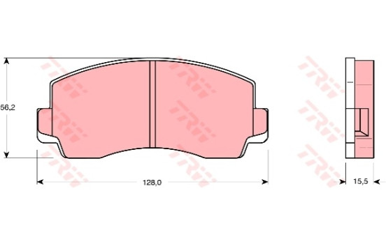 Brake Pad Set, disc brake GDB180 TRW