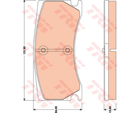 Brake Pad Set, disc brake GDB1801 TRW