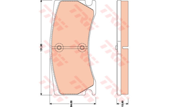 Brake Pad Set, disc brake GDB1801 TRW