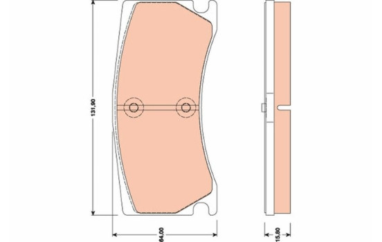Brake Pad Set, disc brake GDB1801 TRW, Image 2